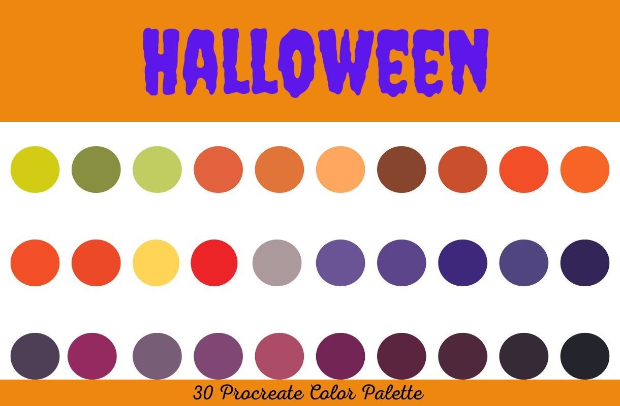 Procreate Color Palette - Halloween Graphic by AKB Designs · Creative ...