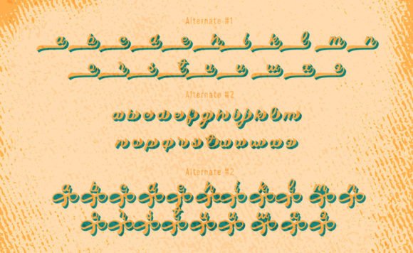 Radial Vintage Font PNG with transparent background - Preview 6