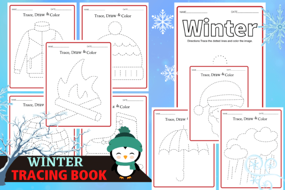 Winter and Christmas Tracing and Drawing