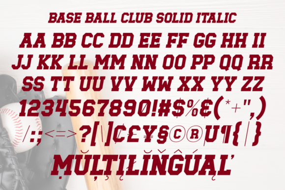 Baseball Club Font - Preview 6
