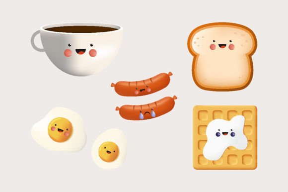 Breakfast Food Illustration