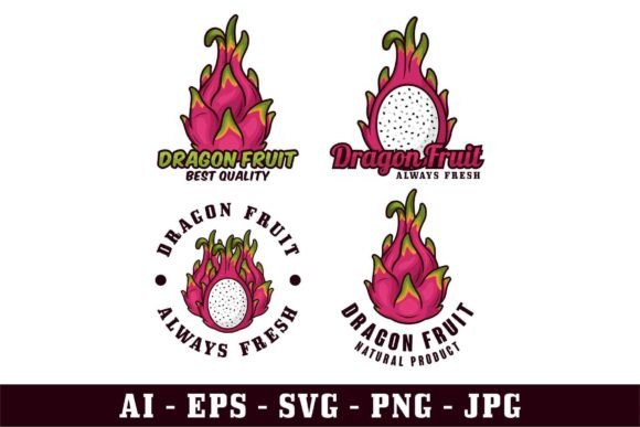 Dragon Fruit Design Logo Collection