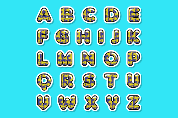 Fish Pattern Font - Preview 1