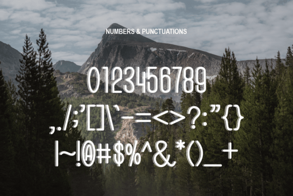 Gussblom Shadow Font PNG with transparent background - Preview 3