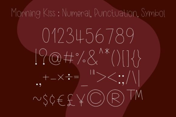 Morning Kiss Font PNG with transparent background - Preview 3