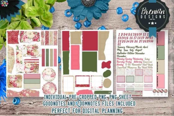 Bright Spring Digital Planner Stickers Graphic by Bren Wotherspoon ...