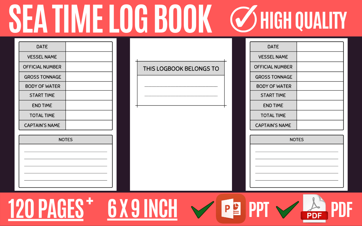 Sea Time Log Book Graphic by Abderrazak Srd · Creative Fabrica