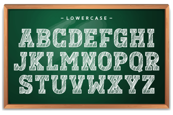 Sketch Chalk Font PNG with transparent background - Preview 6