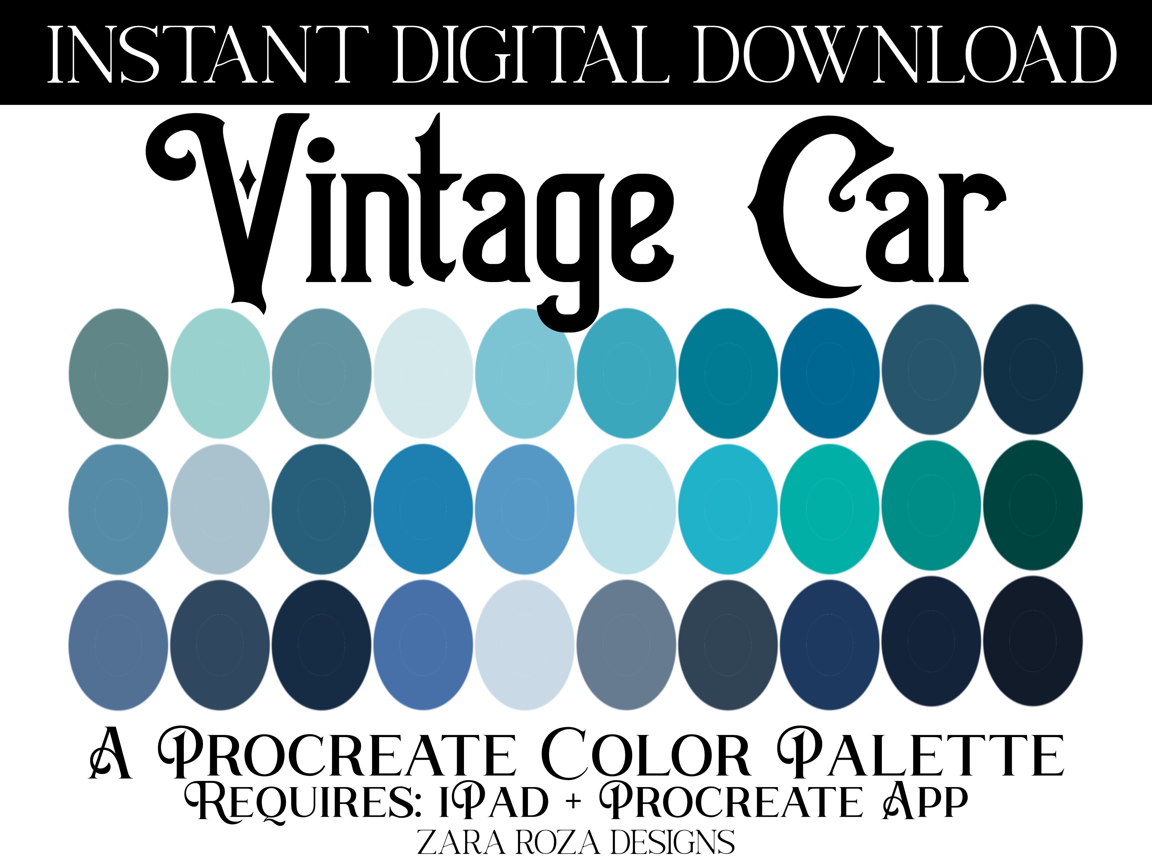 Vintage Car Procreate Color Palette