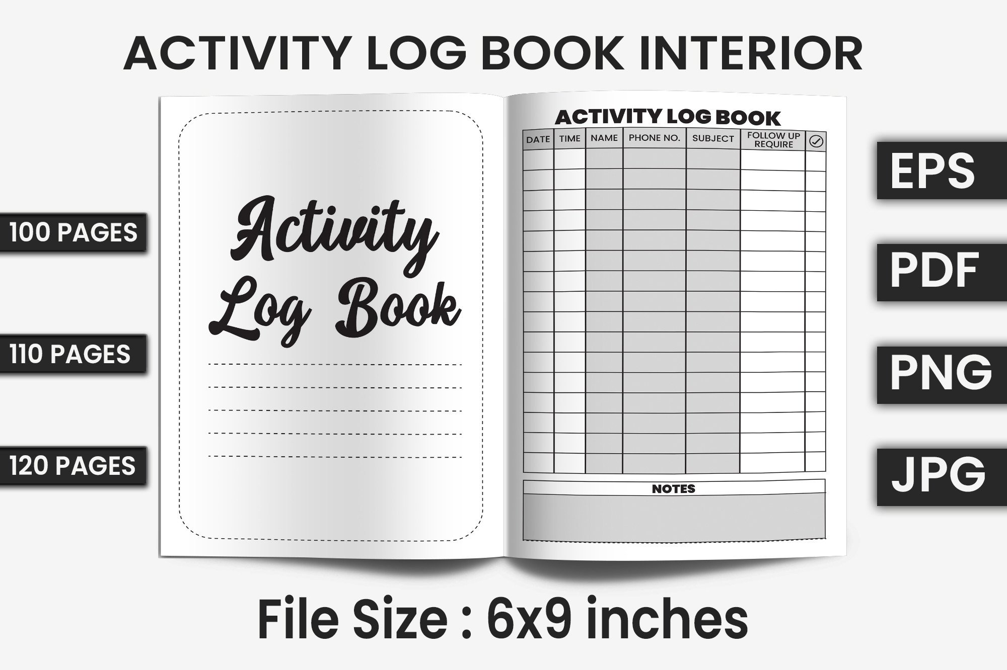 Activity Log Book | KDP Interior Graphic by CuttingLab · Creative Fabrica