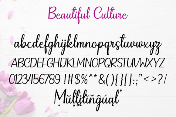 Beautiful Culture Font PNG with transparent background - Preview 6