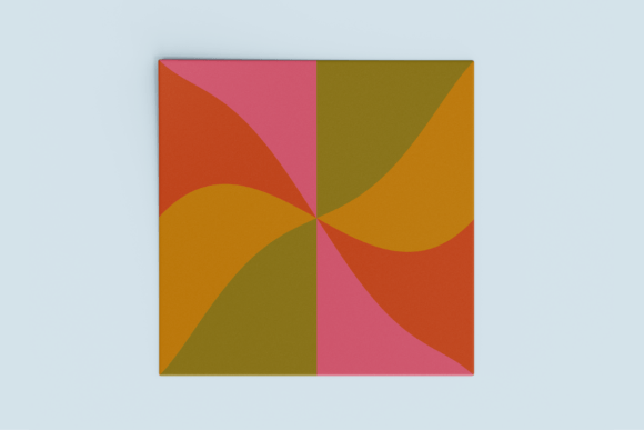 Groovy Wavy Lines in Retro 70s Design