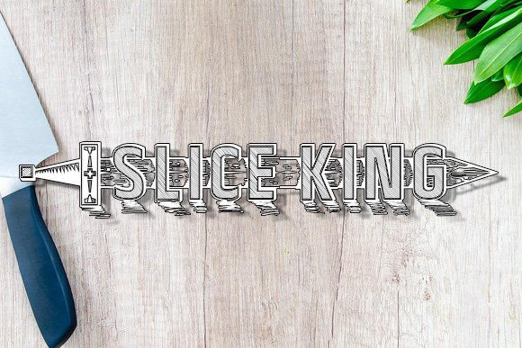 Kitchen Knife Font PNG with transparent background - Preview 2