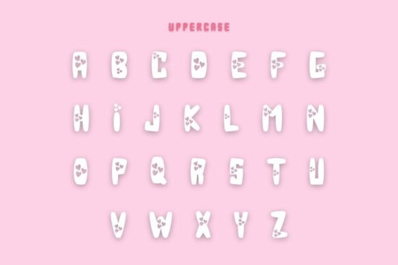 Many Heart Font PNG with transparent background - Preview 1