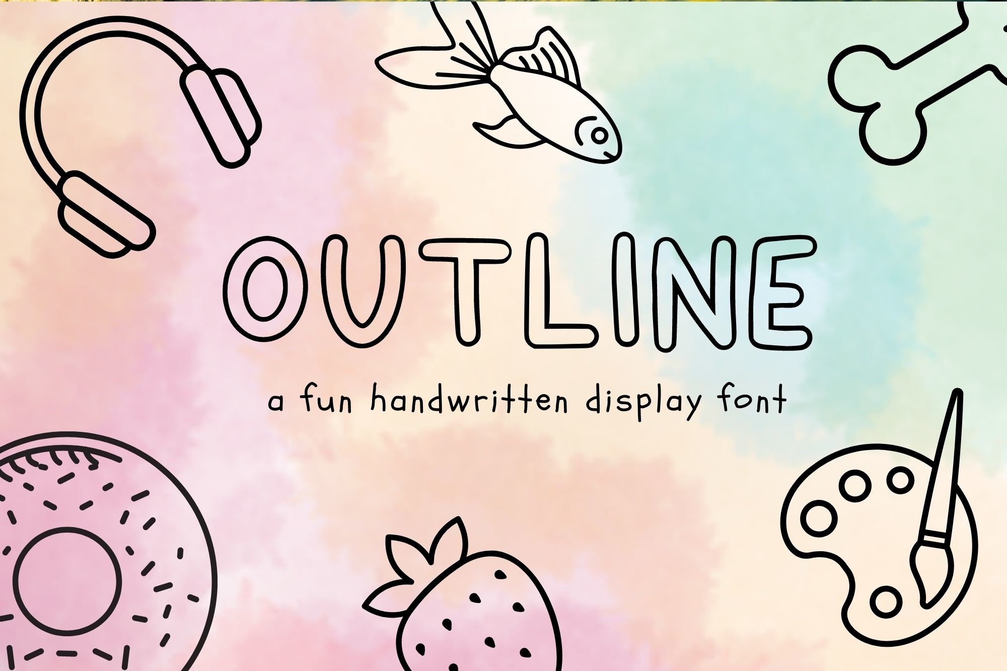 Clean outline font preview by CreativeResources