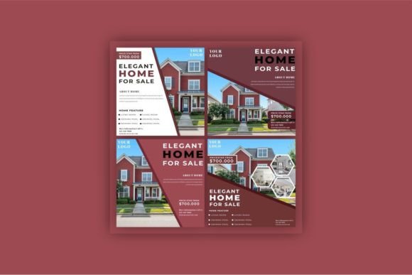 Preview of Real Estate | 4 Style Instagram Post real estate social media template