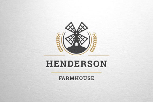Windmill Minimalist Logo Template