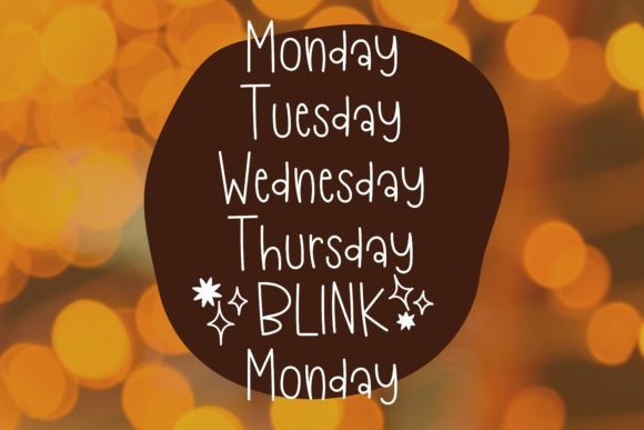 Blink Font - Preview 1