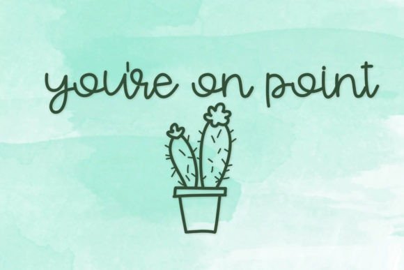 Fancactus Font PNG with transparent background - Preview 1