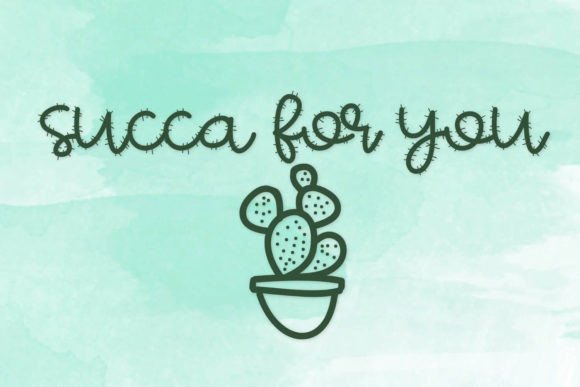 Fancactus Font PNG with transparent background - Preview 2