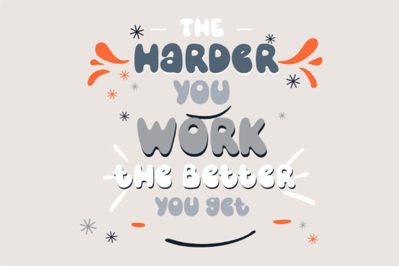 Hippy Font PNG with transparent background - Preview 2