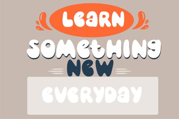 Hippy Font PNG with transparent background - Preview 5