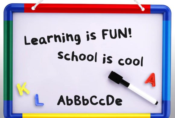 Kids Whiteboard Font PNG with transparent background - Preview 1