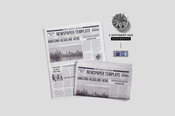 One Page Newspaper Template - Printable