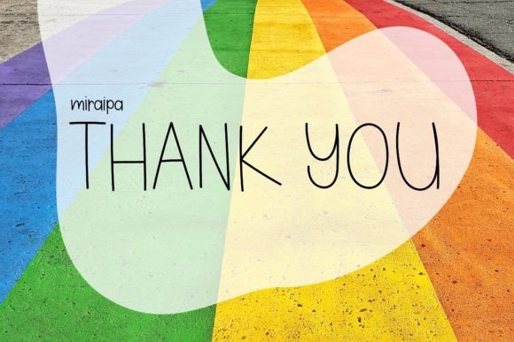 Rainbow World Font PNG with transparent background - Preview 4