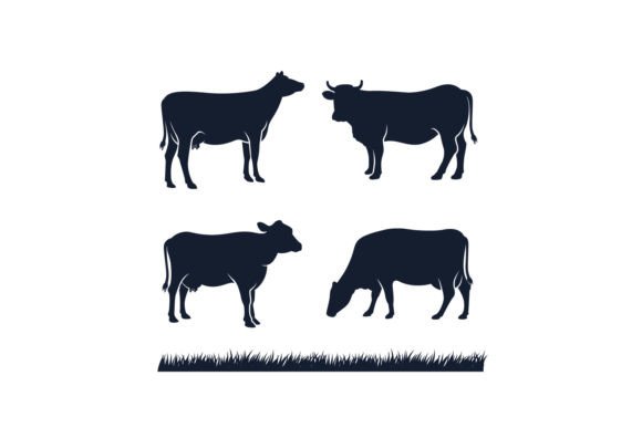 Cow Silhouette Vector Icon