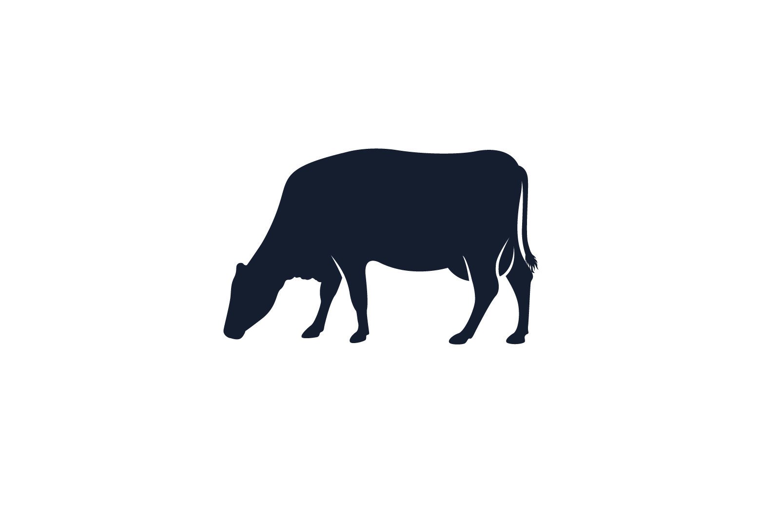 Cow Silhouette Vector Icon
