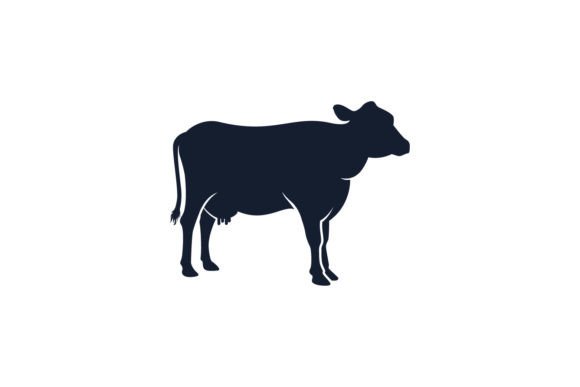 Cow Silhouette Vector Icon