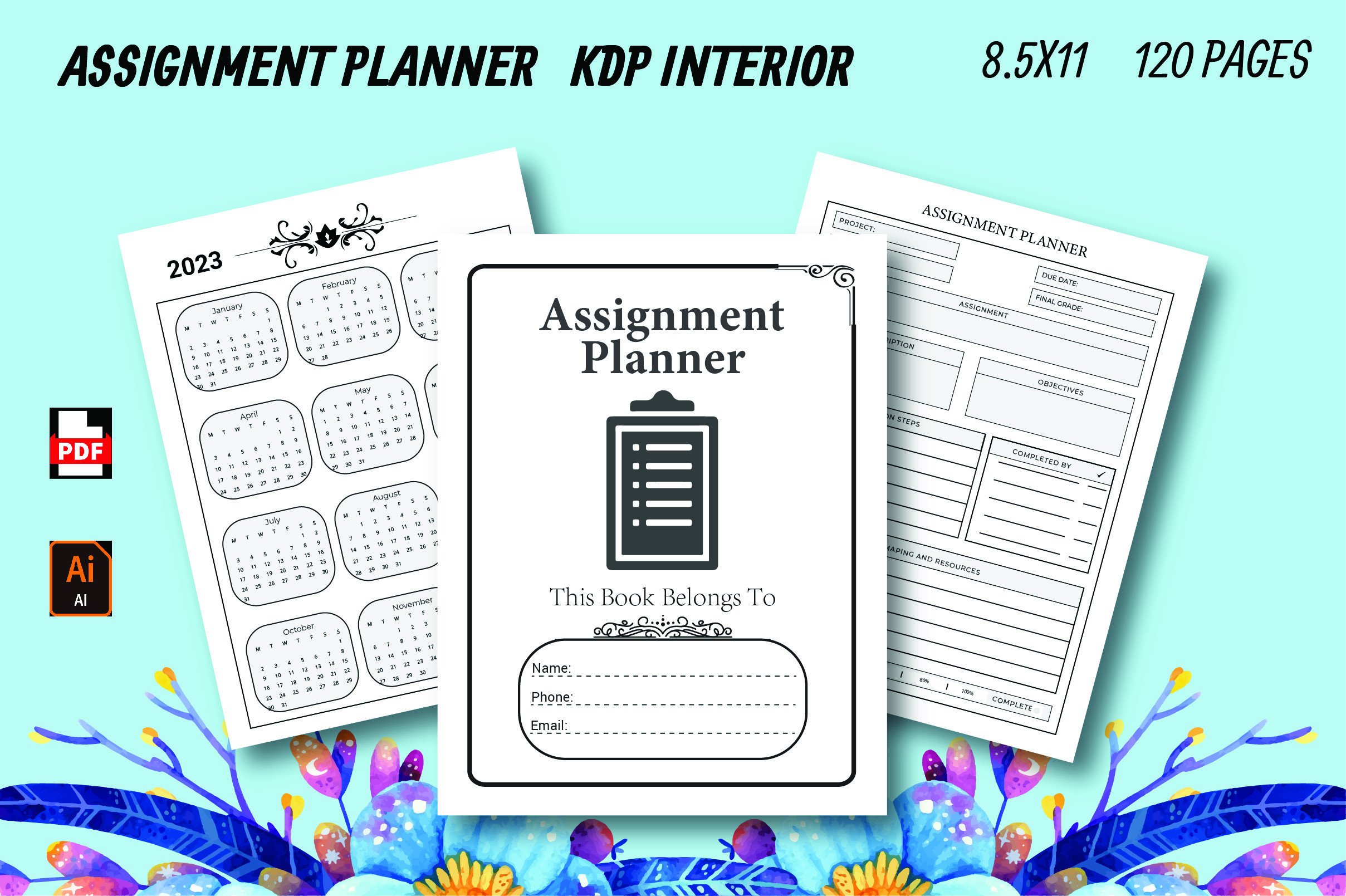 Assignment Planner-KDP Interior Graphic by azzziz · Creative Fabrica