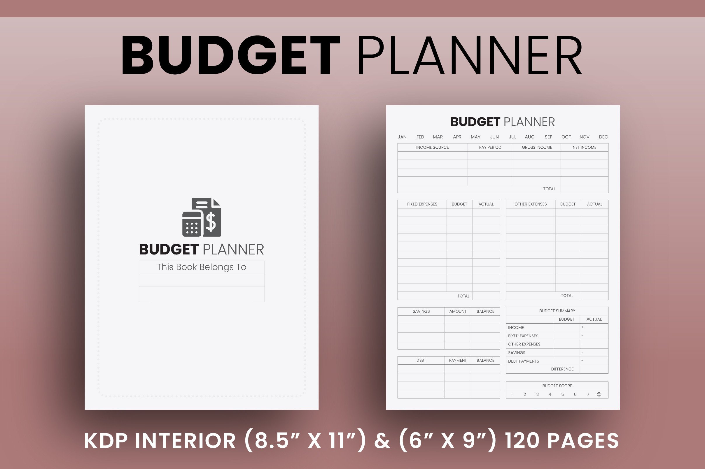 Budget Planner - KDP Interior Graphic by Vector Cafe · Creative Fabrica