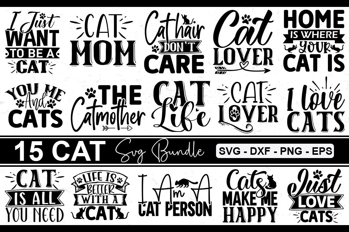 Cat SVG Bundle Graphic by Buysvgbundles · Creative Fabrica