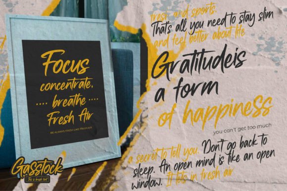 Gasstock Font PNG with transparent background - Preview 3