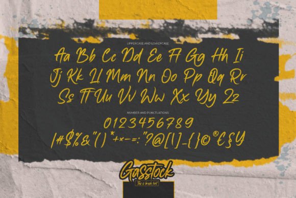 Gasstock Font PNG with transparent background - Preview 5