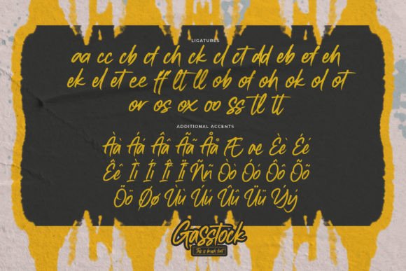 Gasstock Font PNG with transparent background - Preview 6