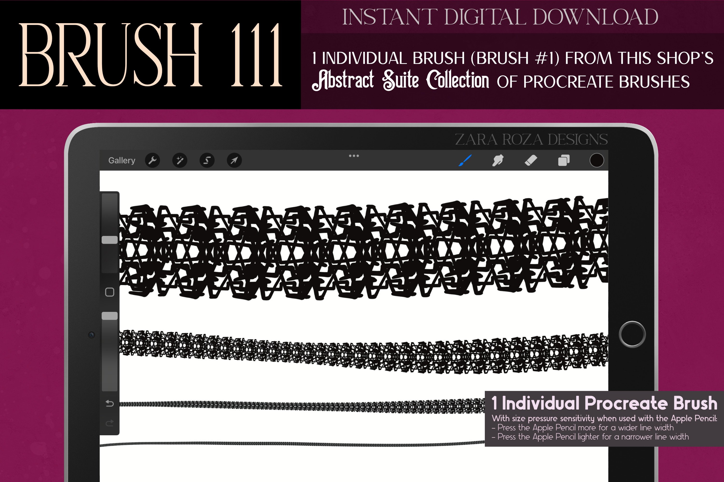 Procreate Brush #111 – Abstract Suite