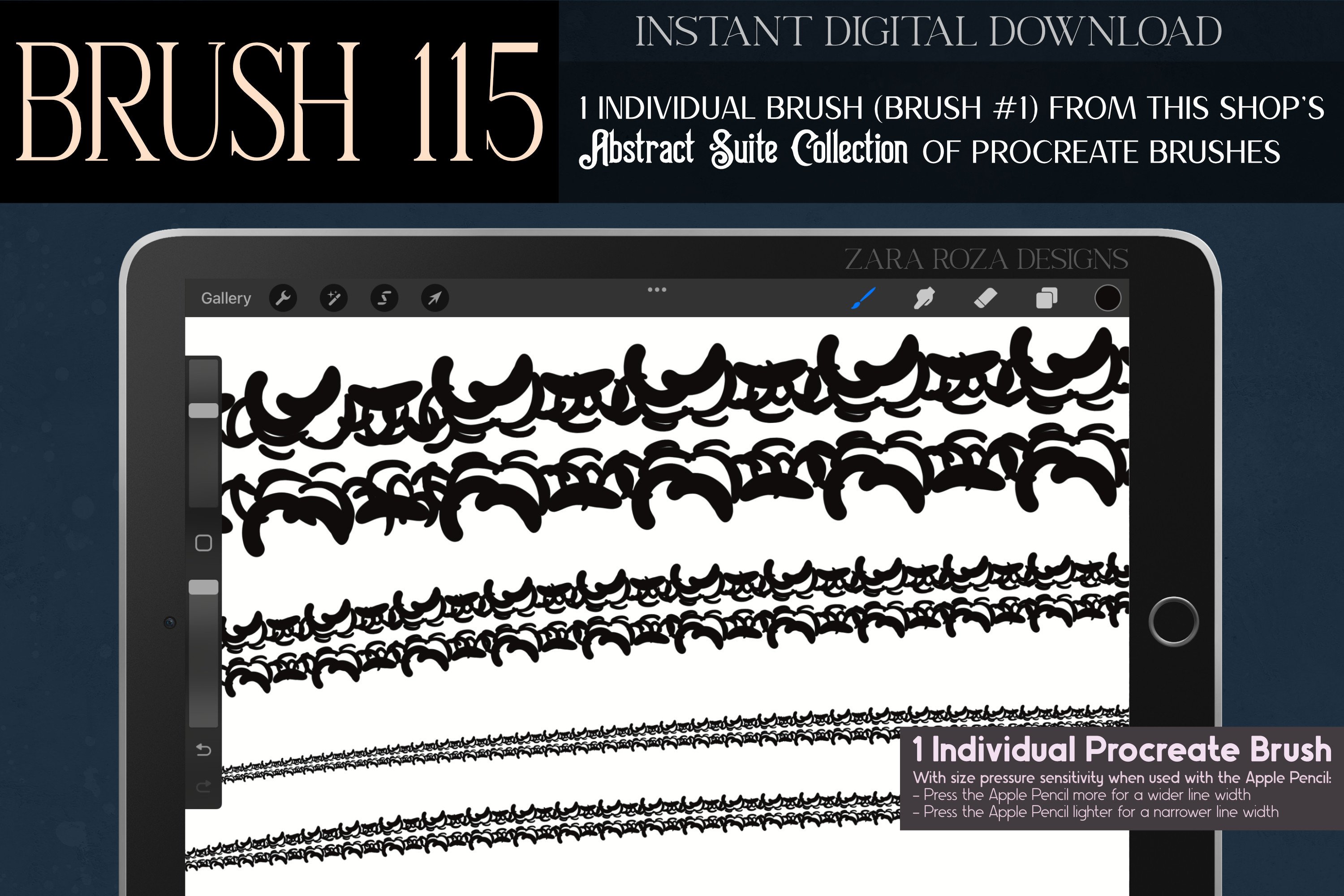 Procreate Brush #115 – Abstract Suite