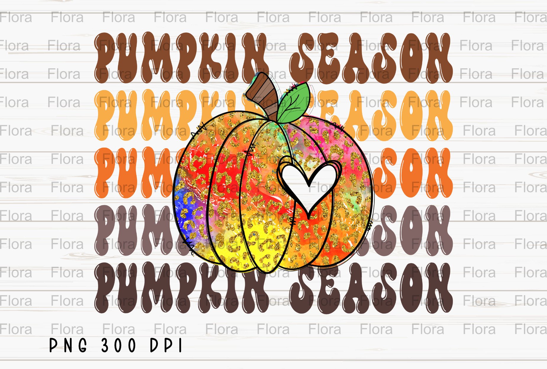 Pumpkin Season Leopard Fall Autumn PNG Graphic by Flora Co Studio ...