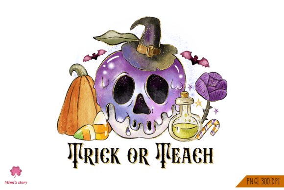 Trick or Teach Sublimation Graphic by Mimi's story · Creative Fabrica