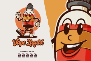 elfbar nachfüll pod läuft aus Vape E-Liquid Vintage Mascot Logo Illustration par JoviMing · Creative  Fabrica