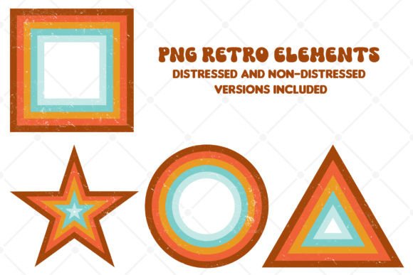 4 Png Retro Graphic Design Elements