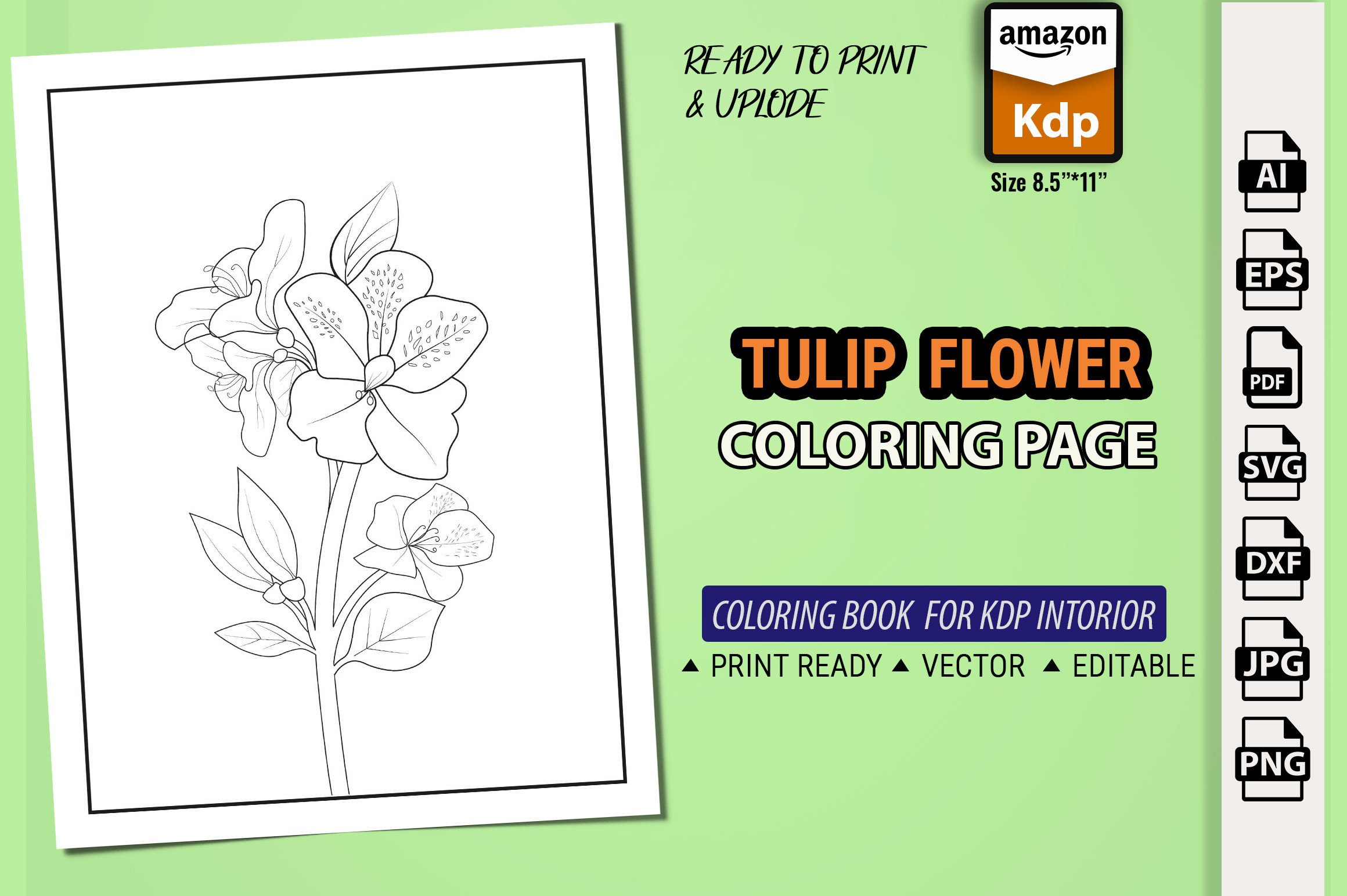 Azalea Flower Coloring Page & Books Graphic by GraphicArt · Creative ...