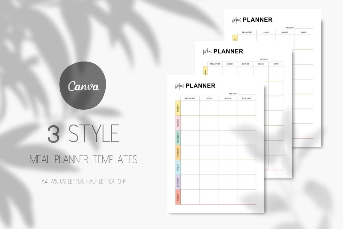 Canva Meal Planner Templates
