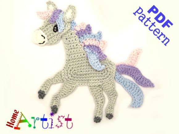 Horse / Unicorn Crochet Pattern Applique