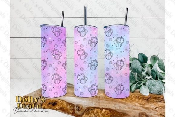 Mystic Pumpkins 20oz Tumbler Wrap Graphic Illustrations By Dolly’s Digital Designs