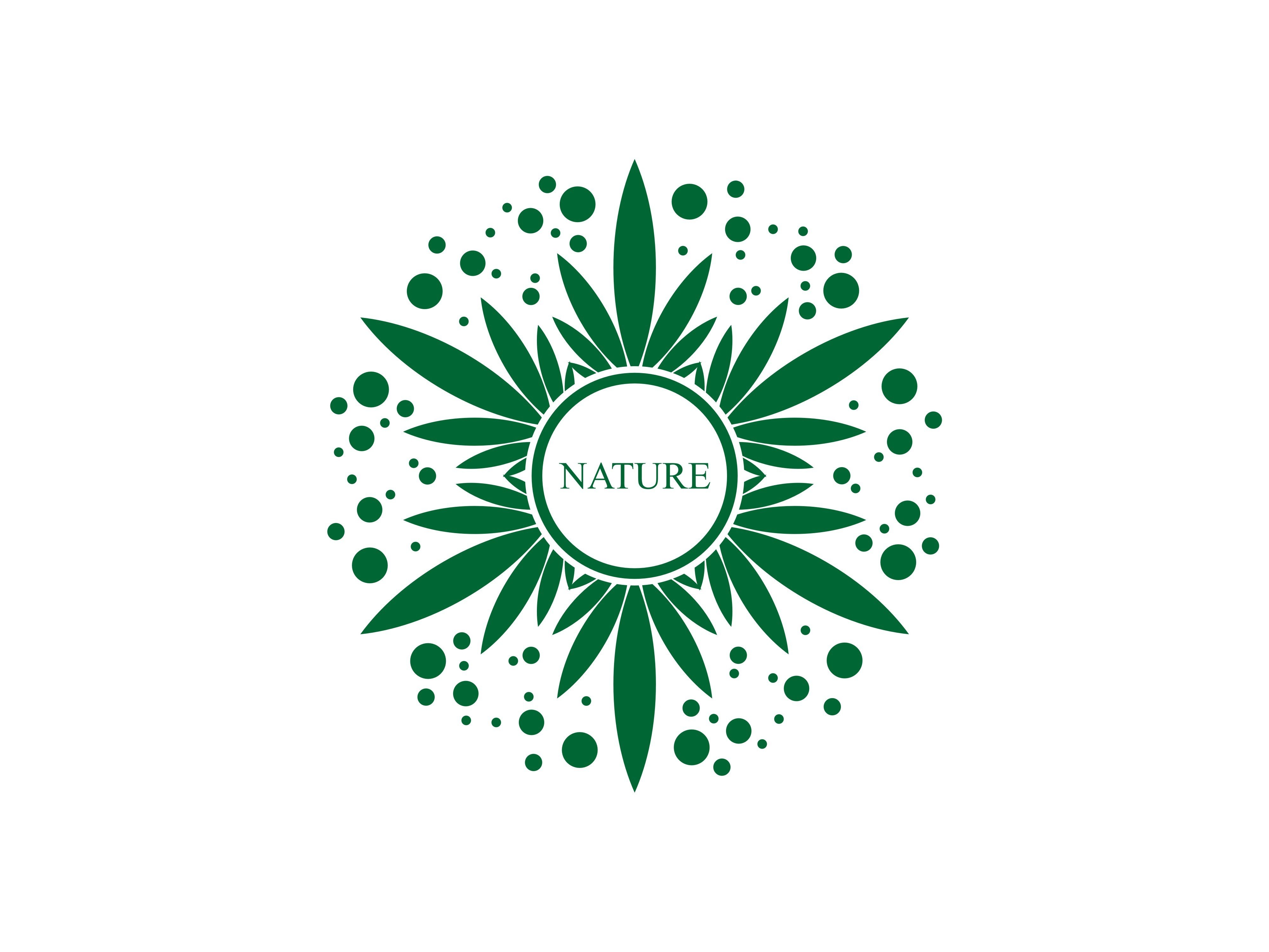 Nature Circular Hemp Leaves Logo