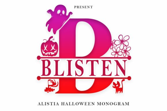 Alistia Halloween Monogram Font - Preview 2